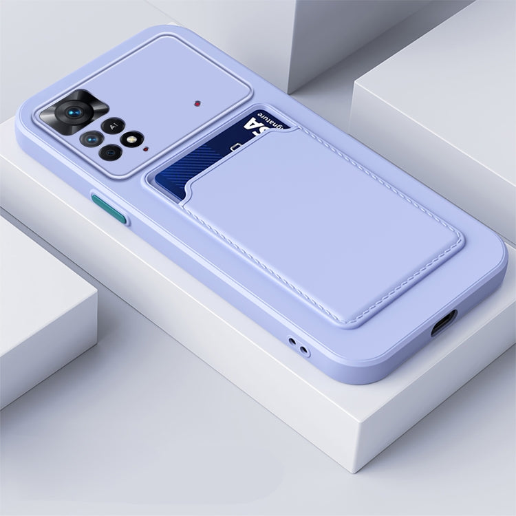 Skin Feel Card Contrast Color Button TPU Phone Case, For Xiaomi Redmi Note 11 6.43 inch / Poco M4 Pro 4G