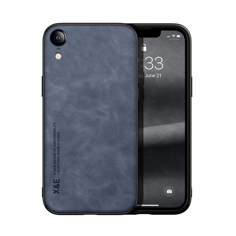 Skin Feel Magnetic Leather Back Phone Case, For iPhone XR, For iPhone XS Max, For iPhone SE 2022 / SE 2020 / 7 / 8