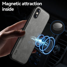 Load image into Gallery viewer, Skin Feel Magnetic Leather Back Phone Case, For iPhone XR, For iPhone XS Max, For iPhone SE 2022 / SE 2020 / 7 / 8