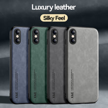 Load image into Gallery viewer, Skin Feel Magnetic Leather Back Phone Case, For iPhone XR, For iPhone XS Max, For iPhone SE 2022 / SE 2020 / 7 / 8