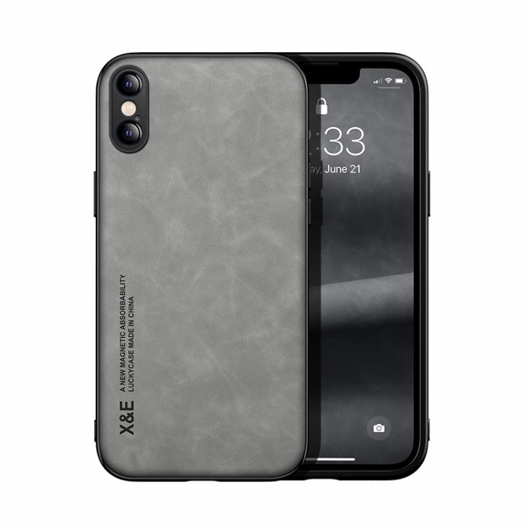 Skin Feel Magnetic Leather Back Phone Case, For iPhone XR, For iPhone XS Max, For iPhone SE 2022 / SE 2020 / 7 / 8