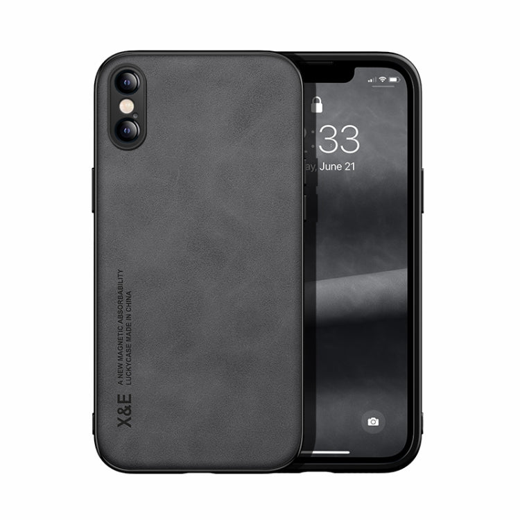 Skin Feel Magnetic Leather Back Phone Case, For iPhone XR, For iPhone XS Max, For iPhone SE 2022 / SE 2020 / 7 / 8