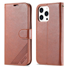 Load image into Gallery viewer, AZNS Sheepskin Texture Horizontal Flip Leather Case, For iPhone 14, For iPhone 14 Plus, For iPhone 14 Pro, For iPhone 14 Pro Max