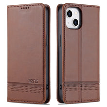 Load image into Gallery viewer, AZNS Magnetic Calf Texture Flip Leather Phone Case, For iPhone 14, For iPhone 14 Plus, For iPhone 14 Pro, For iPhone 14 Pro Max