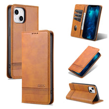 Load image into Gallery viewer, AZNS Magnetic Calf Texture Flip Leather Phone Case, For iPhone 14, For iPhone 14 Plus, For iPhone 14 Pro, For iPhone 14 Pro Max