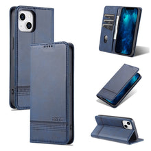 Load image into Gallery viewer, AZNS Magnetic Calf Texture Flip Leather Phone Case, For iPhone 14, For iPhone 14 Plus, For iPhone 14 Pro, For iPhone 14 Pro Max