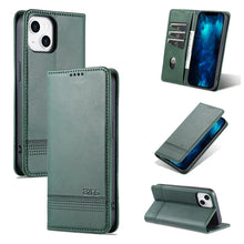Load image into Gallery viewer, AZNS Magnetic Calf Texture Flip Leather Phone Case, For iPhone 14, For iPhone 14 Plus, For iPhone 14 Pro, For iPhone 14 Pro Max