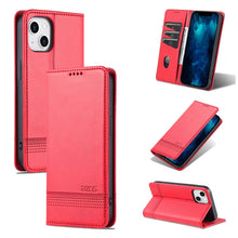 Load image into Gallery viewer, AZNS Magnetic Calf Texture Flip Leather Phone Case, For iPhone 14, For iPhone 14 Plus, For iPhone 14 Pro, For iPhone 14 Pro Max