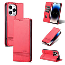 Load image into Gallery viewer, AZNS Magnetic Calf Texture Flip Leather Phone Case, For iPhone 14, For iPhone 14 Plus, For iPhone 14 Pro, For iPhone 14 Pro Max