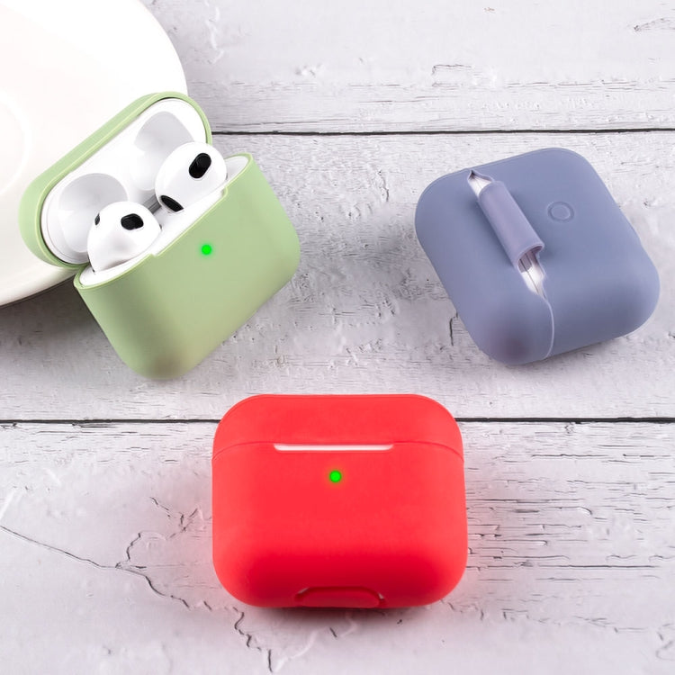 Wireless Earphone Silicone Protective Case, Grey, Matcha Green, Sky Blue, Midnight Blue, Dark Green, Lavender Grey, White, Mint Green, Light Purple, Pink, Black, Red