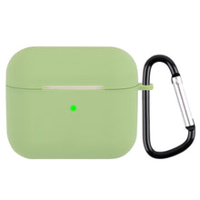 Load image into Gallery viewer, Wireless Earphone Silicone Protective Case with Carabiner, with Carabiner Matcha Green, with Carabiner Wine Red, with Carabiner Yellow, with Carabiner Dark Green, with Carabiner Mustard Green, with Carabiner Sky Blue, with Carabiner Mint Green         ...