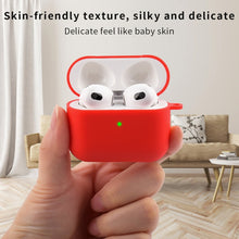 Load image into Gallery viewer, Wireless Earphone Silicone Protective Case with Carabiner, with Carabiner Matcha Green, with Carabiner Wine Red, with Carabiner Yellow, with Carabiner Dark Green, with Carabiner Mustard Green, with Carabiner Sky Blue, with Carabiner Mint Green         ...