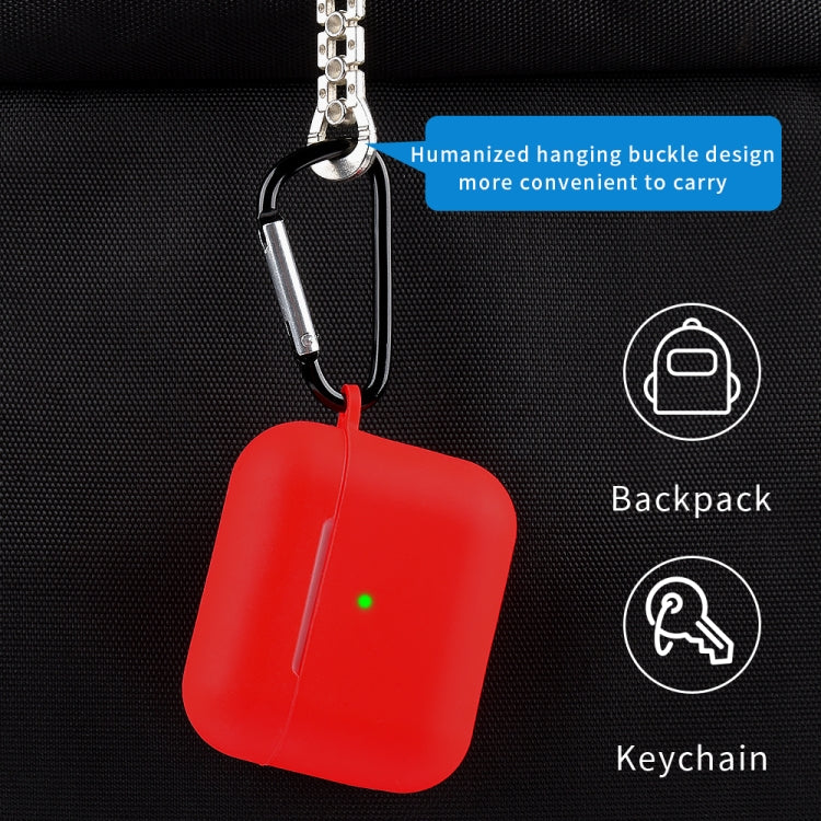 Wireless Earphone Silicone Protective Case with Carabiner, with Carabiner Matcha Green, with Carabiner Wine Red, with Carabiner Yellow, with Carabiner Dark Green, with Carabiner Mustard Green, with Carabiner Sky Blue, with Carabiner Mint Green         ...