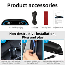 Load image into Gallery viewer, G3 Car 5.5 inch HUD Head-up Display HD GPS Speed Alarm Odometer, G3