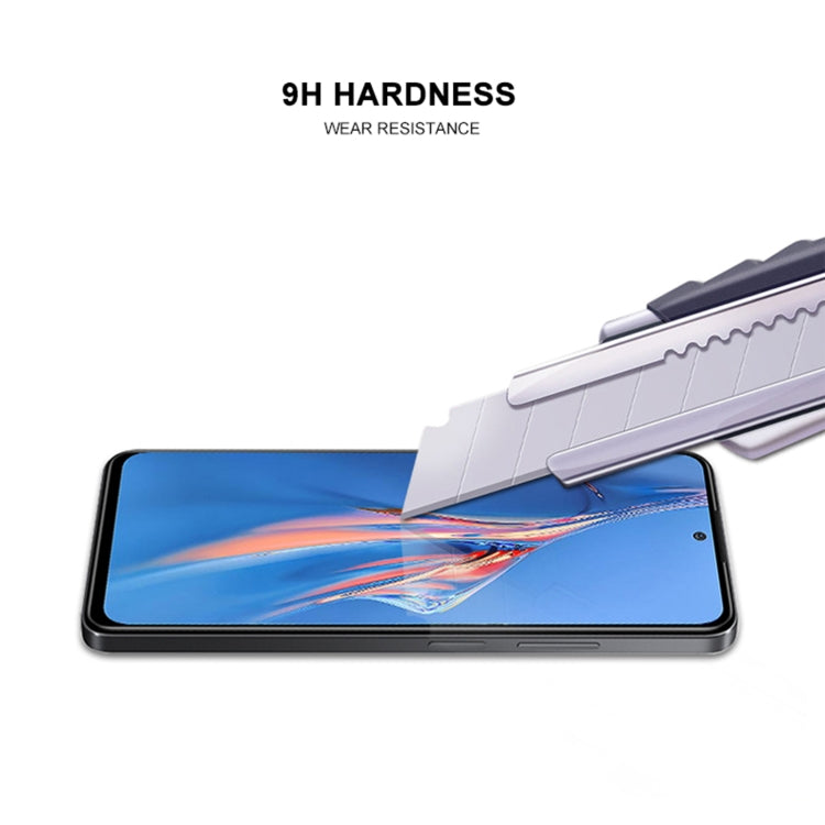 mocolo 9H Full Glue Silk Print Tempered Glass Film, For Xiaomi Redmi Note 11E Pro, For Xiaomi Redmi 10A, For Xiaomi Redmi 10C, For Xiaomi Redmi K50, For Samsung Galaxy M33, For Samsung Galaxy M53