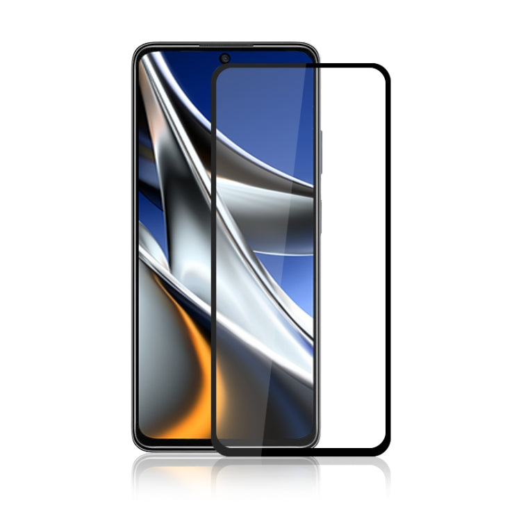 mocolo 9H Full Glue Silk Print Tempered Glass Film, For Xiaomi Poco X4 Pro 5G