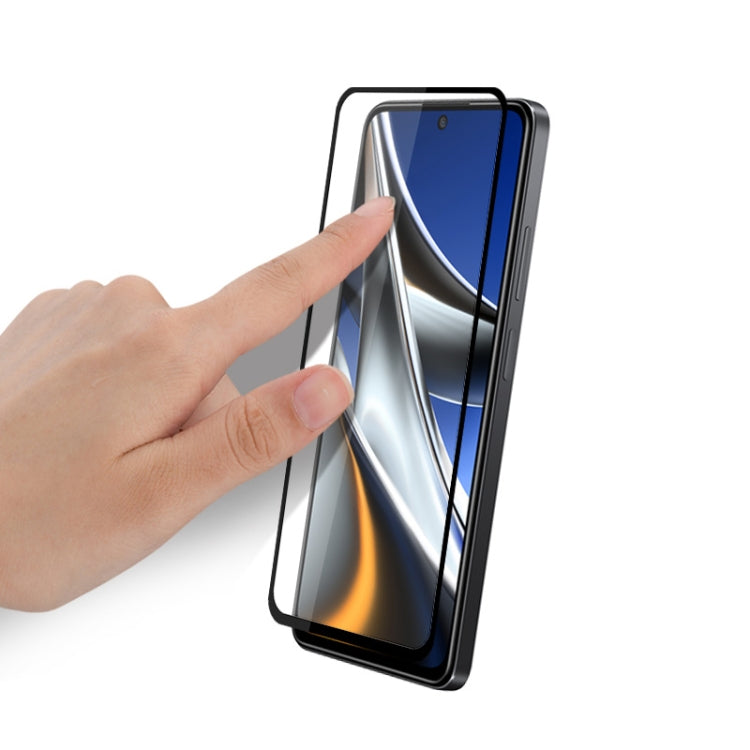 mocolo 9H Full Glue Silk Print Tempered Glass Film, For Xiaomi Poco X4 Pro 5G