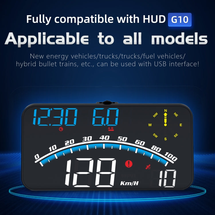G10 5.5 inch Car HUD GPS Head Up Display Speedometer Odometer LED Windscreen Projector, G10