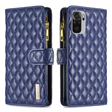 Load image into Gallery viewer, Diamond Lattice Zipper Wallet Leather Flip Phone Case, For Xiaomi Redmi Note 10 4G / 10S, For Xiaomi Redmi Note 10 Pro/10 Pro Max, For Xiaomi Redmi Note 11 / 11S Global, For Xiaomi Redmi Note 11 Pro/11 Pro 5G Global                                     ...