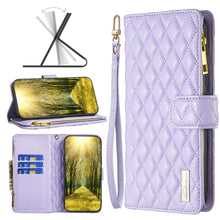 Load image into Gallery viewer, Diamond Lattice Zipper Wallet Leather Flip Phone Case, For Xiaomi Redmi Note 10 4G / 10S, For Xiaomi Redmi Note 10 Pro/10 Pro Max, For Xiaomi Redmi Note 11 / 11S Global, For Xiaomi Redmi Note 11 Pro/11 Pro 5G Global                                     ...