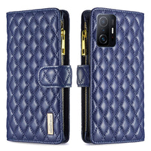 Load image into Gallery viewer, Diamond Lattice Zipper Wallet Leather Flip Phone Case, For Xiaomi 11T / 11T Pro, For Xiaomi 12 Lite, For Xiaomi Poco M3 Pro/Redmi Note 10 5G/10T 5G, For Xiaomi Poco X3 / X3 NFC, For Xiaomi Poco M3