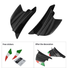 Load image into Gallery viewer, Motorcycle Winglet Aerodynamic Wing Kit Spoiler, Glossy Carbon, Matte Carbon, Forged Texture