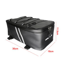 Load image into Gallery viewer, Motorcycle Waterproof PU Leather Rack Rear Carrier Bag, Capacity: 8L with Rain Cover, 8L