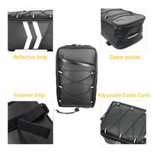 Load image into Gallery viewer, Motorcycle Waterproof PU Leather Rack Rear Carrier Bag, Capacity: 8L with Rain Cover, 8L