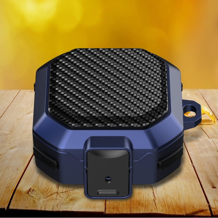 Carbon Fiber Texture Anti-fall Earphones Case with Switch