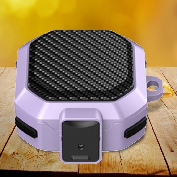 Carbon Fiber Texture Anti-fall Earphones Case with Switch