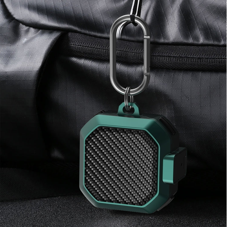 Carbon Fiber Texture Anti-fall Earphones Case with Switch