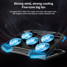 Load image into Gallery viewer, 5 Fan 2 USB Lifting Folding Laptop Cooling Stand
