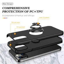 Load image into Gallery viewer, Magnetic Ring Kickstand Shockproof Phone Case, For iPhone 14, For iPhone 14 Plus, For iPhone 14 Pro, For iPhone 14 Pro Max