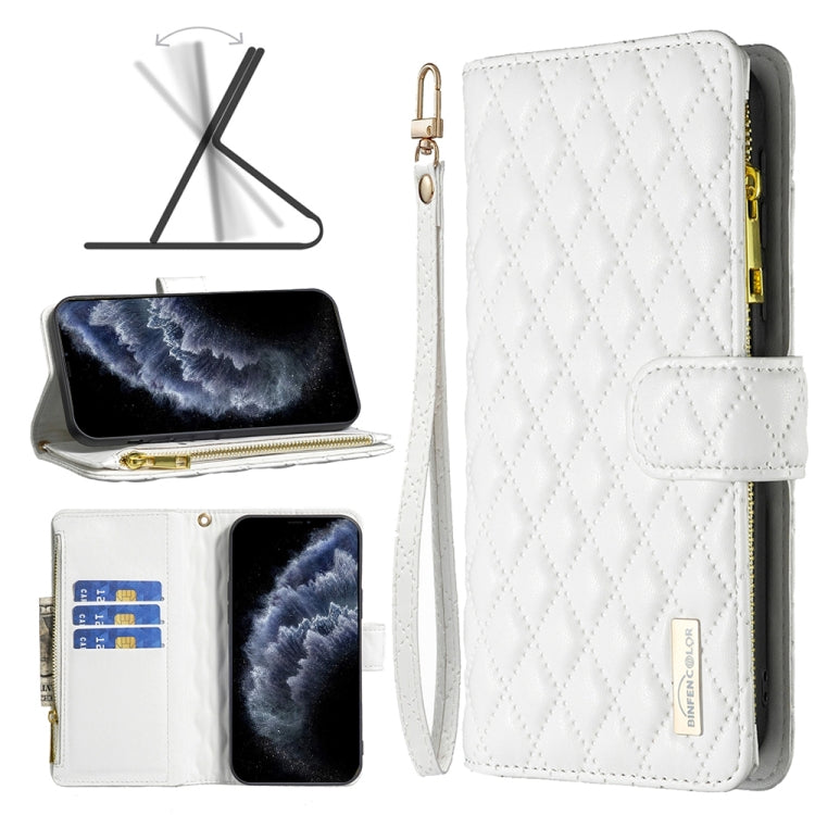 Diamond Lattice Zipper Wallet Leather Flip Phone Case, For iPhone 12 mini, For iPhone 12 / 12 Pro, For iPhone 12 Pro Max, For iPhone 11, For iPhone 11 Pro, For iPhone X / XS, For iPhone XR, For iPhone XS Max