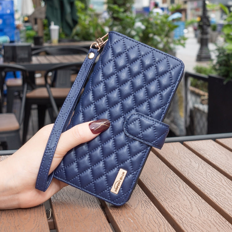 Diamond Lattice Zipper Wallet Leather Flip Phone Case, For iPhone SE 2022 / SE 2020 / 7 / 8, For iPhone 7 Plus / 8 Plus, For iPhone 11 Pro Max