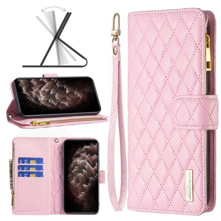Diamond Lattice Zipper Wallet Leather Flip Phone Case, For iPhone SE 2022 / SE 2020 / 7 / 8, For iPhone 7 Plus / 8 Plus, For iPhone 11 Pro Max