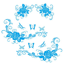 Load image into Gallery viewer, 2 PCS/Set D-72 Butterfly Love Flower Pattern Car Modified Decorative Sticker, D-72