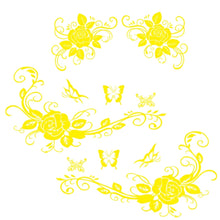 Load image into Gallery viewer, 2 PCS/Set D-72 Butterfly Love Flower Pattern Car Modified Decorative Sticker, D-72