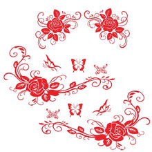 Load image into Gallery viewer, 2 PCS/Set D-72 Butterfly Love Flower Pattern Car Modified Decorative Sticker, D-72