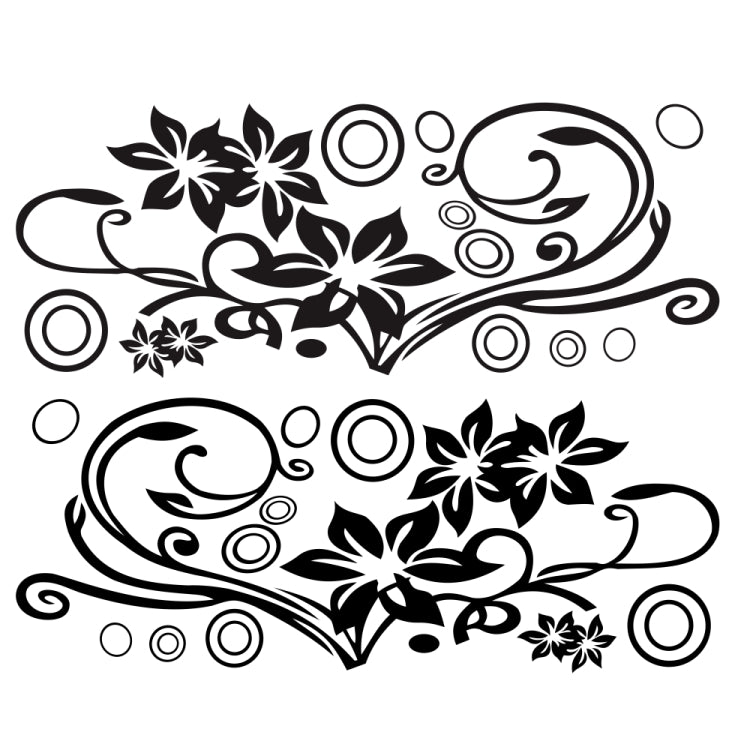 2 PCS/Set D-75 Flower Vine Pattern Car Modified Decorative Sticker, D-75