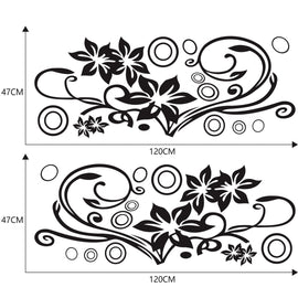 2 PCS/Set D-75 Flower Vine Pattern Car Modified Decorative Sticker, D-75