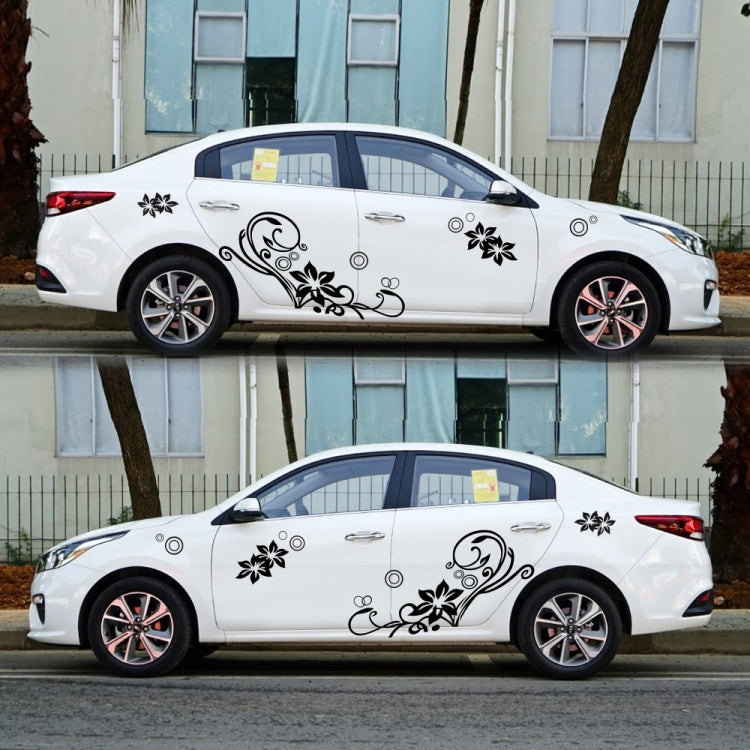 2 PCS/Set D-75 Flower Vine Pattern Car Modified Decorative Sticker, D-75