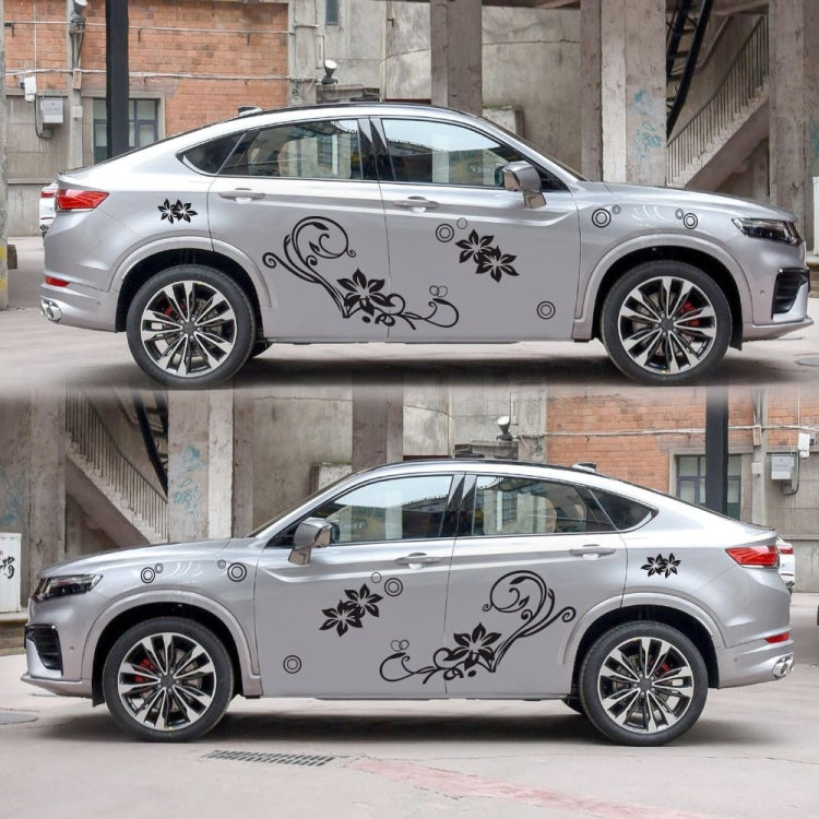 2 PCS/Set D-75 Flower Vine Pattern Car Modified Decorative Sticker, D-75