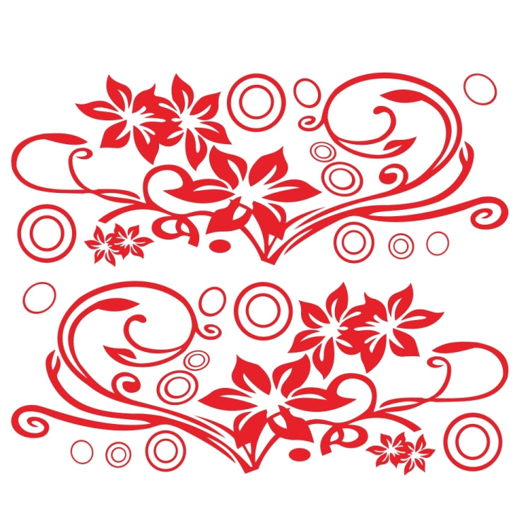 2 PCS/Set D-75 Flower Vine Pattern Car Modified Decorative Sticker, D-75