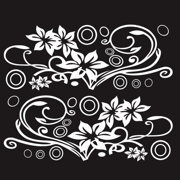 2 PCS/Set D-75 Flower Vine Pattern Car Modified Decorative Sticker, D-75
