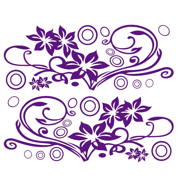 2 PCS/Set D-75 Flower Vine Pattern Car Modified Decorative Sticker, D-75