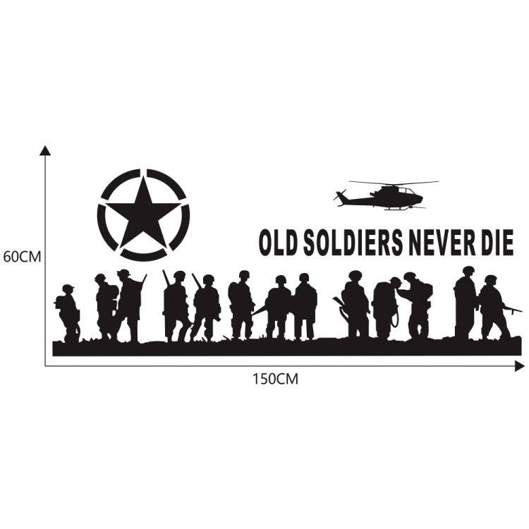 2 PCS/Set D-84 Old Soldiers Pattern Car Modified Decorative Sticker, D-84
