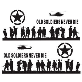 2 PCS/Set D-84 Old Soldiers Pattern Car Modified Decorative Sticker, D-84