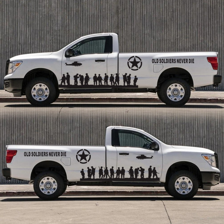2 PCS/Set D-84 Old Soldiers Pattern Car Modified Decorative Sticker, D-84