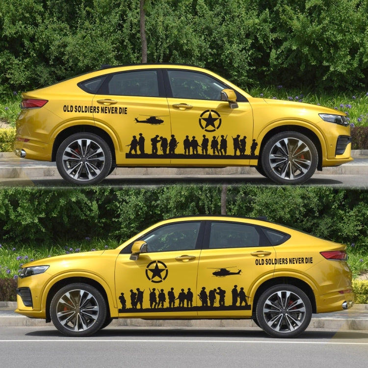 2 PCS/Set D-84 Old Soldiers Pattern Car Modified Decorative Sticker, D-84